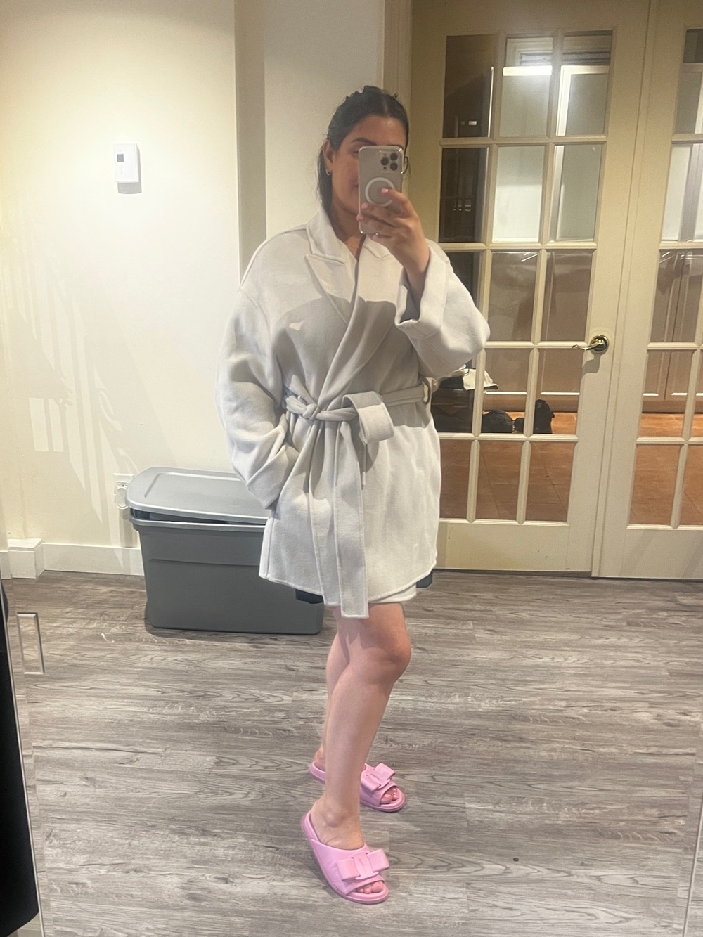 H&M Premium off white wool coat